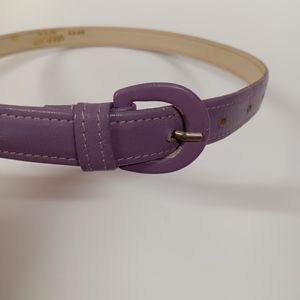 Jaeger Astor Purple Leather 3/4" Belt Made in Great Britain Vintage *FLAW*